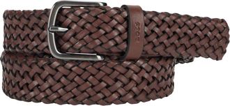 HUGO BOSS Gevlochten leren riem - Heren - Riemen - Bruin - 95 CM - Leer - Accessoires