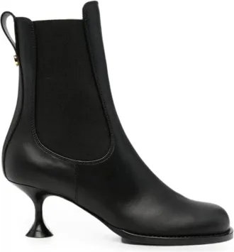 Sergio Rossi Schoenen, Dames, Zwart, 39 EU, Leer, Heeled Boots
