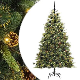 vidaXL &Aacute;rbol De Navidad Artificial Con Ramas Plegables Y Conos 210 Cm Vidaxl