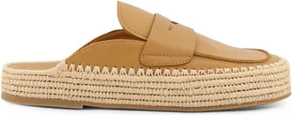 Paloma Barcel&oacute; Rounded Toe Raffia-Sole Mule - female - Paloma Barcel&oacute; - Mules - Brown - 3 UK - Shoes