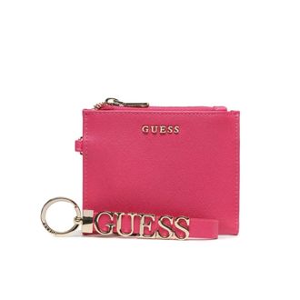 Guess Wallet en Sleutelhanger Set - Dames - Portefeuilles - Roze - ONE Size - Leer - Accessoires