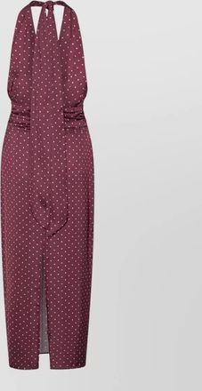 Rotate polka-dot halterneck maxi dress