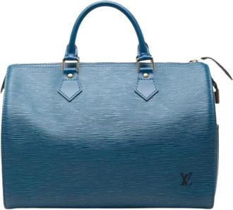 Louis Vuitton Pre-owned Speedy 35 - Dames - Vintage Handtas - Blauw - ONE Size - Leer - Vintage