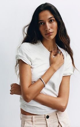 Pilcro The Bennie Cotton Slub Crew-Neck Slim Tee by Pilcro