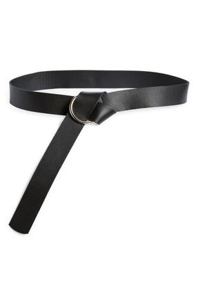 ADA Pia Leather Belt in Black at Nordstrom, Size Small