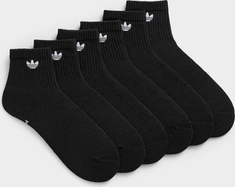 adidas Mens Neutral ribbed ankle socks 6-pack