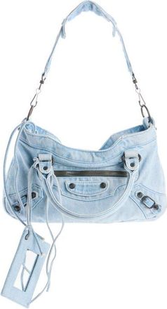 Balenciaga Le City First Denim Shoulder Bag in 4836 Light Blue at Nordstrom