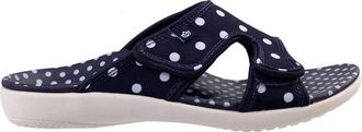 Spenco Womens Kholo Polka Dot Sandal In Navy