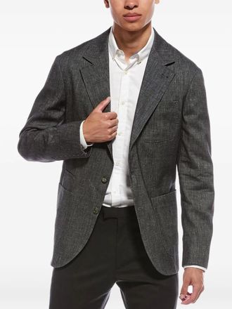 Brunello Cucinelli linen-blend blazer - Grey