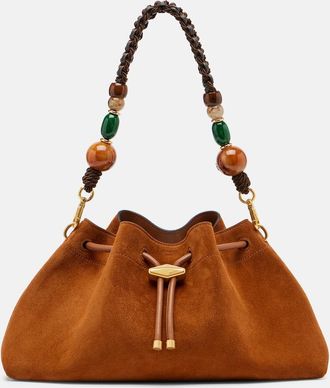 Jimmy Choo London Bolso saco Bon Bon Medium de ante con cuentas