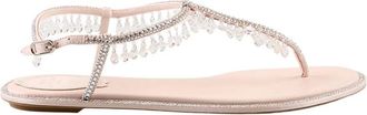 Rene Caovilla Chandelier Thong Sandal - female - Ren&eacute; Caovilla - Flat Sandals - Yellow - 4 1/2 UK - Shoes