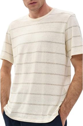 Rag & Bone Classic Stripe Hemp & Cotton T-Shirt in White at Nordstrom, Size Xx-Large