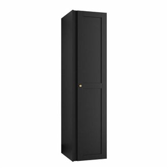 Mirjan24 Mobilier1 - Armario Hartford 392, Negro, 186x40x44cm, Puertas De Armario: Con Bisagras, N&uacute;mero De Estantes: 0