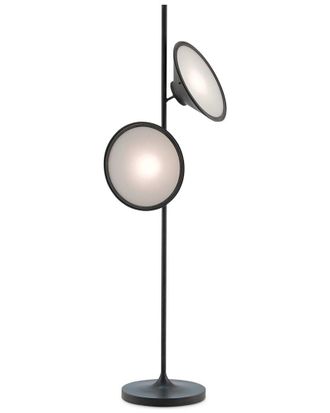 Currey & Company 74In Bulat Black 2-Light Floor Lamp
