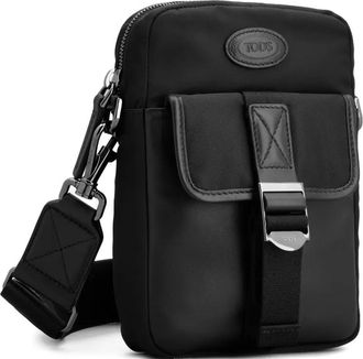 Tod's Borsa messenger con zip e battente - Nero