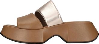 Vic Mati&eacute; Leren Mules - Dames - Sandalen - Bruin - 37 1/2 EU - Leer - Schoenen
