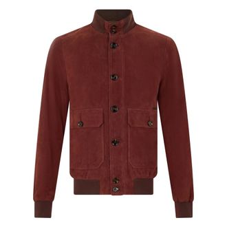 Moorer Leather Jackets, male, Red, Size: XS Carlos Jacket