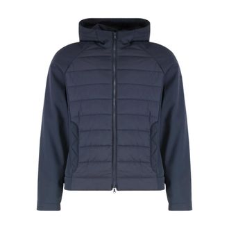 Paul & Shark Gewatteerd jack met capuchon - Heren - Winterjassen - Blauw - XL - Leer - Jassen