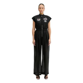 Pinko Pinko - Miguel Jumpsuit - Dames - Jumpsuits & Playsuits - Zwart - Maat: XL Zijde