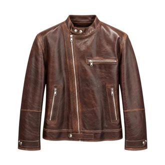 Dolce & Gabbana Jassen, Heren, Bruin, M, Leer, Jassen