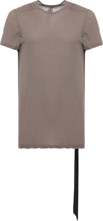 Rick Owens Mud Grey Cotton Lace Trim T-Shirt
