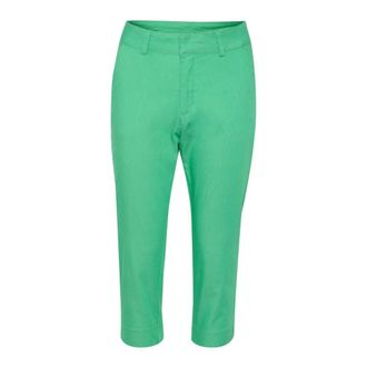 Kaffe Green Capri Trousers with Pockets - female - Kaffe - Cropped Trousers - Green - 3XL - Trousers