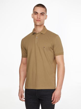 Tommy Hilfiger Poloshirt TOMMY HILFIGER 1985 REGULAR POLO, Herren, Gr. XXL, beige (woodridge), Piqu&eacute;, Obermaterial: 96% Baumwolle, 4% Elasthan, hoch geschlossener Au