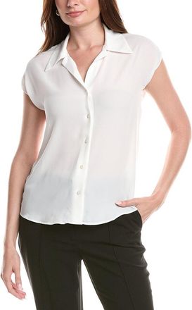 T Tahari Camp Collar Blouse