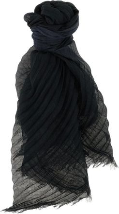 Issey Miyake Pa&ntilde;uelo de Gasa Plisada - Accessories - Mujer - Negro - ONE SIZE