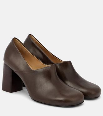 Christophe Lemaire Anatomic 80 leather pumps