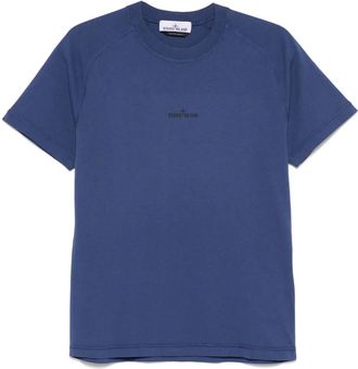 Stone Island T-shirt con logo - Blu