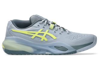 Asics Mens Gel-Resolution X Shoes In Grey Blue/pistachio