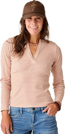 Carve Designs Ever Henley in Crema Stripe at Nordstrom, Size Xx-Small