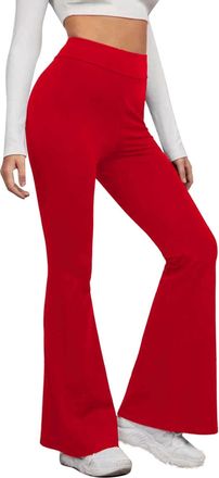 Generic Yoga Pants for Women High Waist Bootcut Flared Leggings Workout Bootleg Trousers