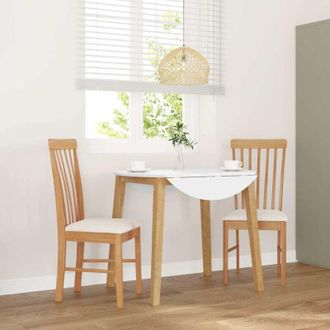 vidaXL Sedie da Pranzo con Cuscini 2 pz in Legno Massello di Hevea - Vidaxl