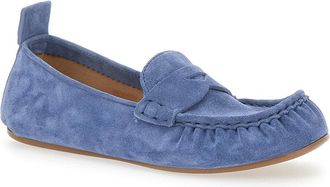 Acne Studios Womens Loafers, Blue Suede Calf Leather
