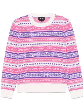 A.P.C. Trui met jacquard - Roze
