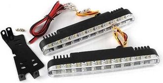 Trade Shop Trade Shop Traesio - Trade Shop - Luci Marcia Diurna Universali Impermeabili 20 Led Auto Faro 2x5w Bianco Freddo