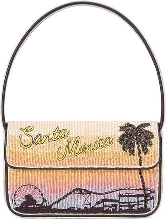 Staud Tommy Beaded Shoulder Bag in Santa Monica Sunset at Nordstrom