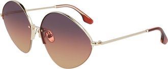 Victoria Beckham VB220S 732 Womens Sunglasses Gold Size 64