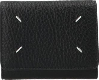 Maison Margiela Four Stitches Wallet - unisex - Portefeuilles - Zwart - ONE Size - Leer - Accessoires