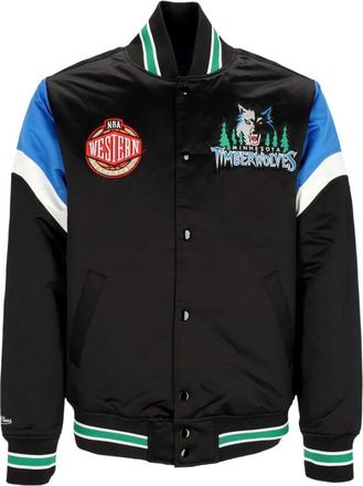 Mitchell & Ness NBA Bomberjack Minnesota Timberwolves Viering - Heren - Bomber jackets - Veelkleurig - S - Wol - Jassen