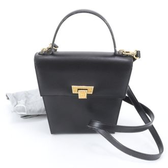 Dior Black Leather Handbag Shoulder Bag Tote Bag (Pre-Owned)