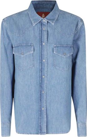 Dondup Camicia in Denim - - Blouses & Shirts - Donna - Blu - M