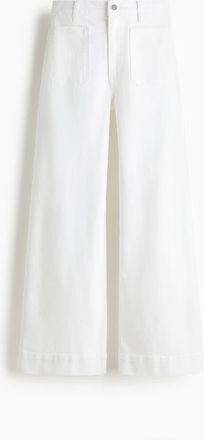 H&M Wide High Jeans in White at Nordstrom, Size 14