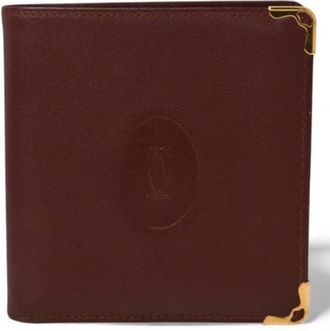 Cartier Pre-owned Bi-fold Portemonnee - Heren - Vintage Accessoires - Rood - ONE Size - Vintage
