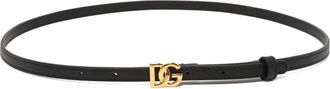 Dolce & Gabbana DG Logo Riem - Dames - Riemen - Zwart - 90 CM - Leer - Accessoires