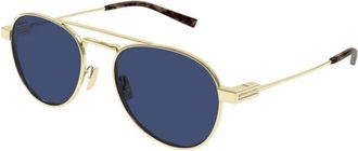 Saint Laurent SL 708 Zonnebrillen - Heren - Zonnebrillen - Geel - 54 MM - Nylon - Accessoires