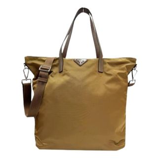 Prada Vintage Tote Bags, unisex, Brown, ONE SIZE, Pre-owned Nylon Tote Bag