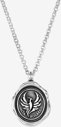 Dower & Hall Mens Fly High Phoenix Talisman Necklace in Sterling Silver at Nordstrom, Size 22
